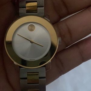 Movado ladies bold stainless steel two tone watch
